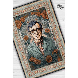 Homshtag Woody Allen ,modern Çiçek Desenli Art Deco Vintage Halı,çok Renkli Maksimalist Halı