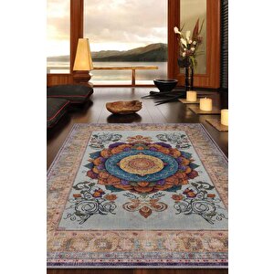 Homshtag Mandala Halısı,meditasyon Temalı Renkli Halı,madala Desenli Çiçekli Vintage Halı,yoga Halısı,sipiritüel Halı