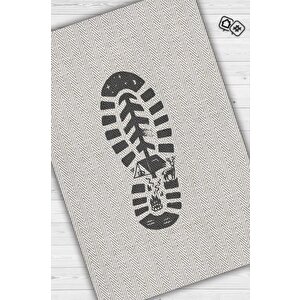 Homshtag Adım,minimalist Seyahat Hası,çadır Halısı,kamp Halısı,seyahat Temalı Halı,pamuklu Dokuma Tabanlı Yıkanabilir Halı