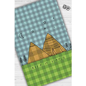 Homshtag Basit Yaşa,minimalist Seyahat Temalı Halı,çadır Halısı,kampçı Halısı,pamuklu Dokuma Tabanlı Yıkanabilir Halı