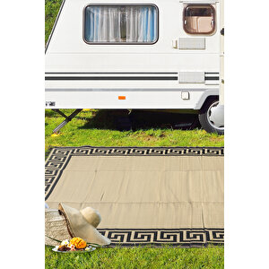 Savana Xl Plaj Kamp Karavan Piknik Bahçe Halısı Balkon Teras Hasır Mat Savan Halı 240x330