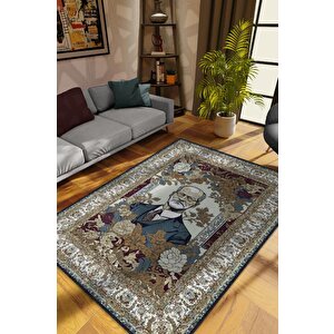 Homshtag Freud ,modern Çiçek Desenli Art Deco Vintage Halı,çok Renkli Maksimalist Halı