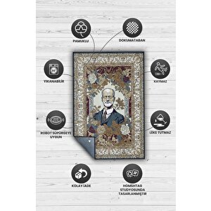 Homshtag Freud ,modern Çiçek Desenli Art Deco Vintage Halı,çok Renkli Maksimalist Halı