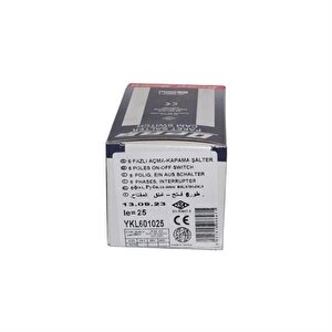 6x25a 0-1 Aç-kapa Ki̇li̇tli̇ Şalter
