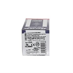 2x25a 1-0-2 Mini Tip Kutup Değiştirici Kilitli Pako Şalter
