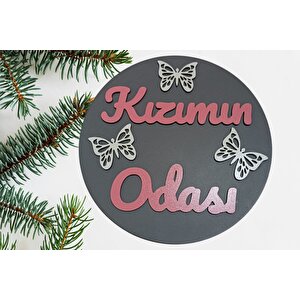 Kızımın Odası Kelebek Moti̇f Kapı Süsü Duvar Dekoru