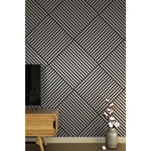 Wi̇nflex Mi̇ni̇ Eko Akusti̇k Ahşap Panel  Antrasi̇t Gri̇ -  60x60cm