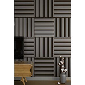 Wi̇nflex Mi̇ni̇ Eko Akusti̇k Ahşap Panel  Antrasi̇t Gri̇ -  60x60cm