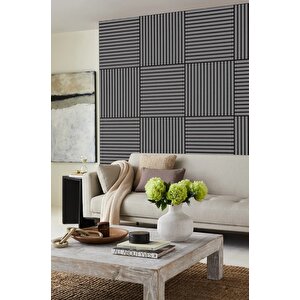 Wi̇nflex Mi̇ni̇ Eko Akusti̇k Ahşap Panel  Antrasi̇t Gri̇ -  60x60cm