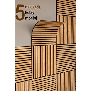 Wi̇nflex Mi̇ni̇ Eko Akusti̇k Ahşap Panel  Safi̇r Meşe - 60x60cm