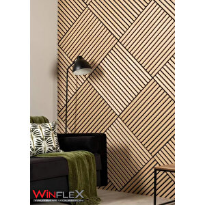 Wi̇nflex Mi̇ni̇ Eko Akusti̇k Ahşap Panel  Safi̇r Meşe - 60x60cm