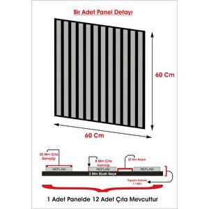 Wi̇nflex Mi̇ni̇ Eko Akusti̇k Ahşap Panel  Safi̇r Meşe - 60x60cm