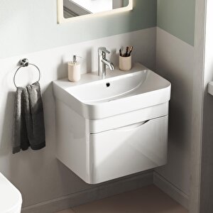 Piccolo 2.0 Alt Dolap 57 Cm. Parlak Beyaz -lavabo Dahil