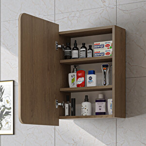 Likya Kulpsuz Tek Kapaklı Aynalı Mdflam 45 Cm Aynalı Banyo Üst Dolabı Klimt