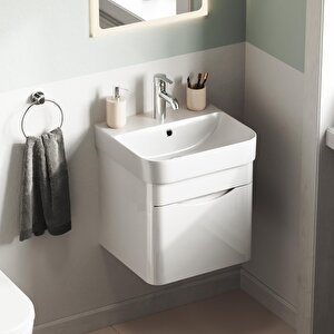 Piccolo 2.0 Alt Dolap  48 Cm. Parlak Beyaz -lavabo Dahil
