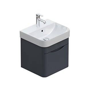 Piccolo 2.0 Alt Dolap 57 Cm. Antrasit Gri Parlak-lavabo Dahil
