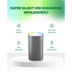 Viges Super Silent Humidifier Sd-09 - 2w, 400 Ml Işıklı Hava Nemlendirici