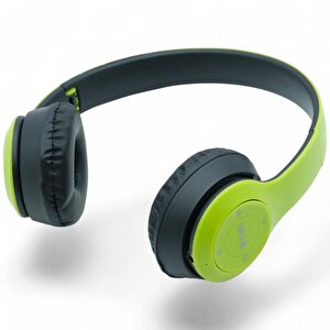 Viges P47 Wireless Bluetooth Kulak Üstü Kulaklık Yeşil-siyah
