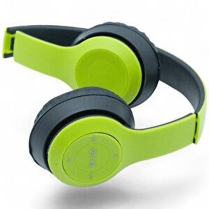Viges P47 Wireless Bluetooth Kulak Üstü Kulaklık Yeşil-siyah