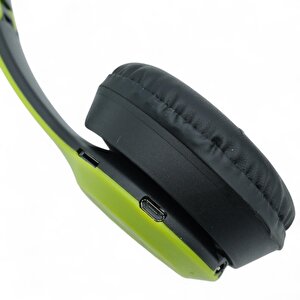 Viges P47 Wireless Bluetooth Kulak Üstü Kulaklık Yeşil-siyah