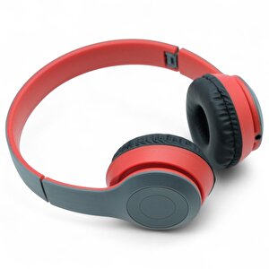 Viges P47 Wireless Bluetooth Kulak Üstü Kulaklık Siyah-kırmızı