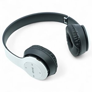 Viges P47 Wireless Bluetooth Kulak Üstü Kulaklık Beyaz-siyah
