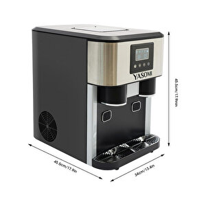 Coolmaster Zbs15 3in1 Küp & Kırılmış Buz, Soğuk Su Lcd Dokunmatik Inox Gövde 2l Tanklı Buz Makinesi