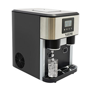 Yasomi Coolmaster Zbs15 3in1 Küp & Kırılmış Buz, Soğuk Su Lcd Dokunmatik Inox Gövde 2l Tanklı Buz Makinesi