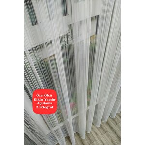 Lüks Zincir Desenli Çizgili Gramajlı Ütü İstemez Kırışmaz Sık Pile (en X Boy)