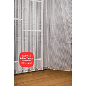 Lüks Pötikare Zincir Desenli Çizgili Gramajlı Ütü İstemez Kırışmaz Sık Pile (en X Boy) 200x230 cm