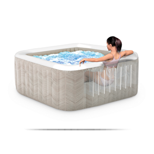 4-person Greywood Deluxe Round Bubble Spa Set