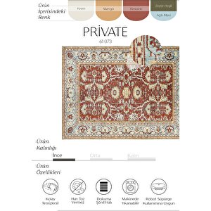 Private Kırmızı Eskitme Halı Etnik Desen Otantik Şönil Halı Yıkanabilir Salon Halısı 95x250 cm