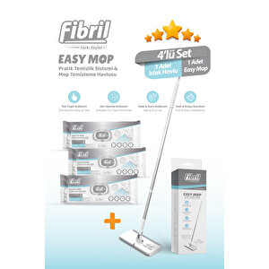 Easy Mop Pratik Temizlik Sistemi + 3 Paket Temizleme Havlusu 120 Yaprak
