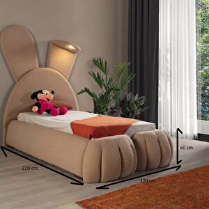 Most Bunny Tek Kişilik Karyola Teddy Kumaş 90x190 Yatak İçindir (evinize Teslim)