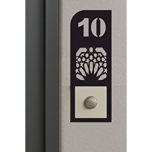 Modern Tasarım Daire 10 Kapı Numarası Zil Çerçevesi