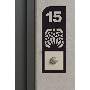 Modern Tasarım Daire 15 Kapı Numarası Zil Çerçevesi