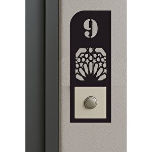 Modern Tasarım Daire 9 Kapı Numarası Zil Çerçevesi