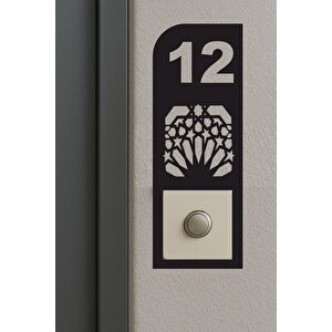 Modern Tasarım Daire 12 Kapı Numarası Zil Çerçevesi