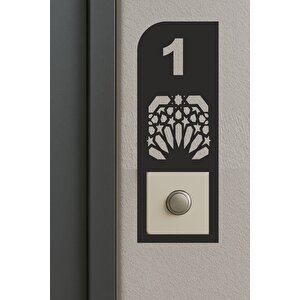 Modern Tasarım Daire 1 Kapı Numarası Zil Çerçevesi