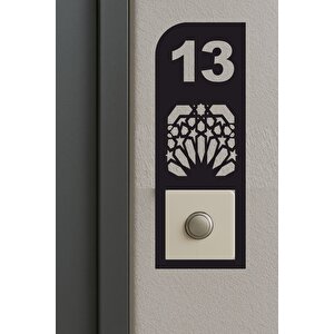 Modern Tasarım Daire 13 Kapı Numarası Zil Çerçevesi