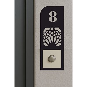 Modern Tasarım Daire 8 Kapı Numarası Zil Çerçevesi