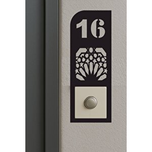 Modern Tasarım Daire 16 Kapı Numarası Zil Çerçevesi