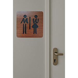 Wc Men Women Bay Bayan Yönlendirme Tabelası Ahşap Mdf