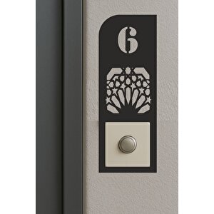 Modern Tasarım Daire 6 Kapı Numarası Zil Çerçevesi