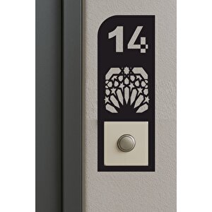 Modern Tasarım Daire 14 Kapı Numarası Zil Çerçevesi