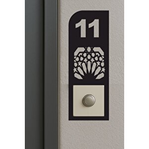 Modern Tasarım Daire 11 Kapı Numarası Zil Çerçevesi