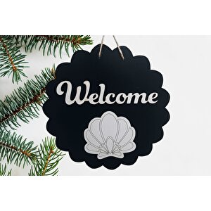 welcome İsti̇ri̇dye Dekor Kapı Süsü Duvar Dekor 25x25 cm