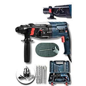 Darbeli Metal Şanzumanlı Bakır Sargılı Kırıcı Delici Hilti Matkap + 5 Uç  .