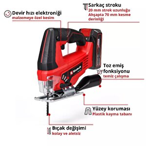 Einhell Tc-js 18/70 Li (1x2,5ah), Akülü Dekupaj Testere