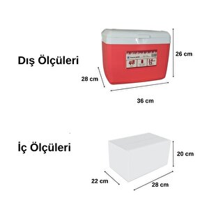 Sunset Glide 14 Qt Soğutucu Buzluk 13 Litre Kırmızı